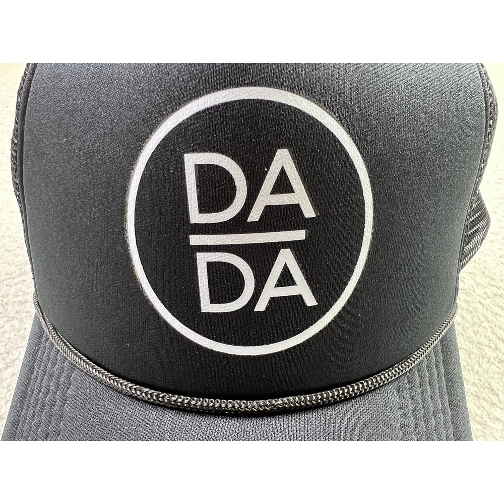 DADA Hat Cap Fitted Mens Medium Black Trucker Mesh Dad Father Little Arrows